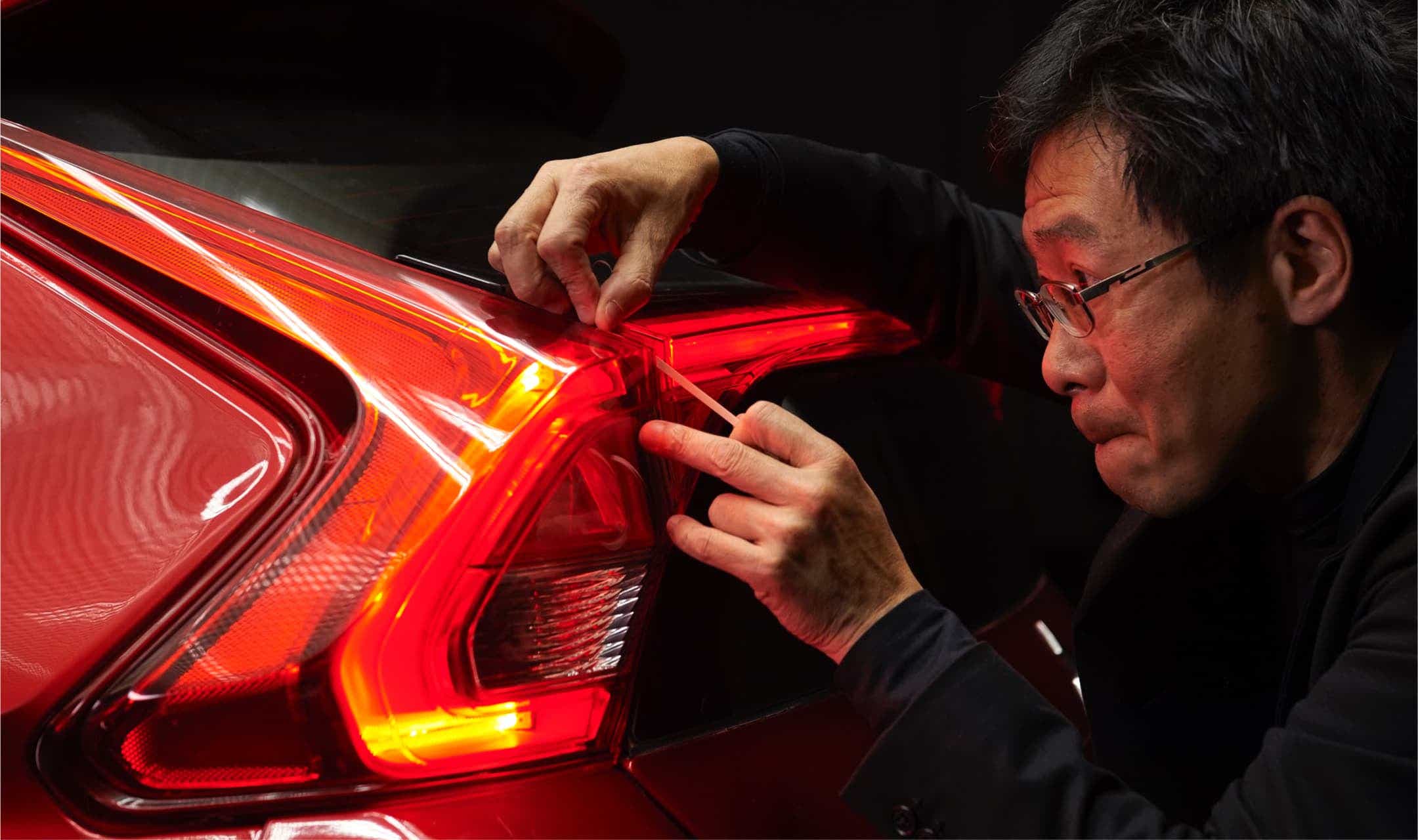 Designer working on rear light